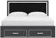 Signature Design by Ashley® Zuraleus Matte Black King Upholstered Panel Storage Bed-3