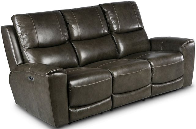 Steve Silver Co. Laurel 3-Piece Grey Dual Power Leather Motion Set-1