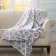 Olliix by Madison Park Ogee 1 Grey Oversized Throw-1