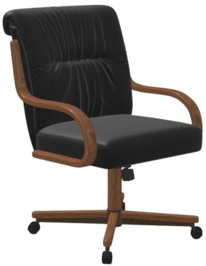 Chromcraft Customizable Denton Caster Swivel Tilt Dining Chair-3