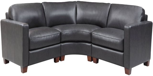 Leather Italia™ Brent 5-Piece Charcoal Sectional-3