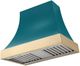AGA Cascade 36" Salcombe Blue Wall Mounted Range Hood with Polished Brass Trim-0