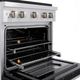 ZLINE Paramount 30" 4.2 Cu. Ft. Satin Stainless Steel Gas Range with 4 Burner DuoPro™ Cooktop and Convection Gas Oven with Black Matte Door-4