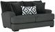 Albany Industries Tweed Gunmetal Loveseat-0