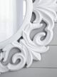 A & B Home Distressed White Wall Mirror-5