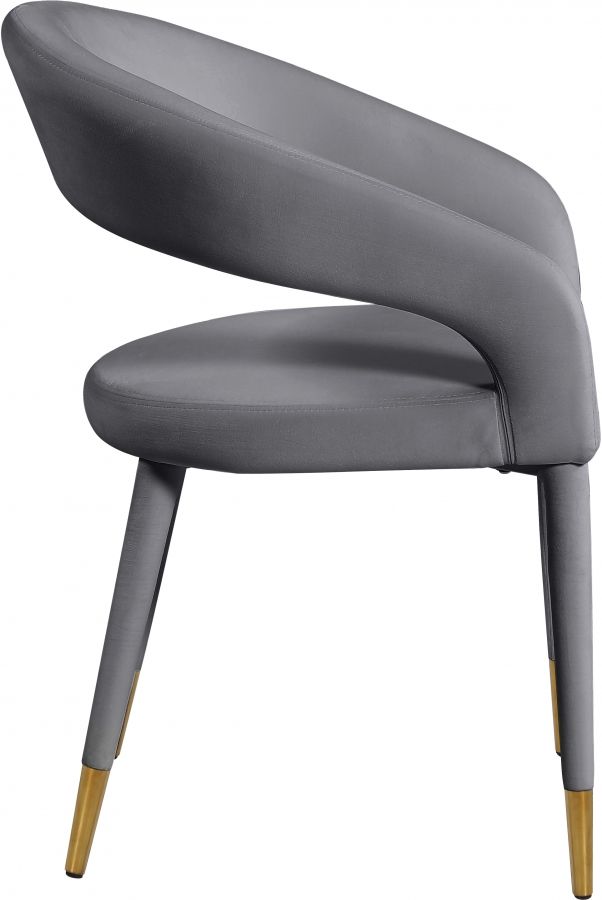 Meridian Furniture Destiny Grey Velvet Dining Chair-3
