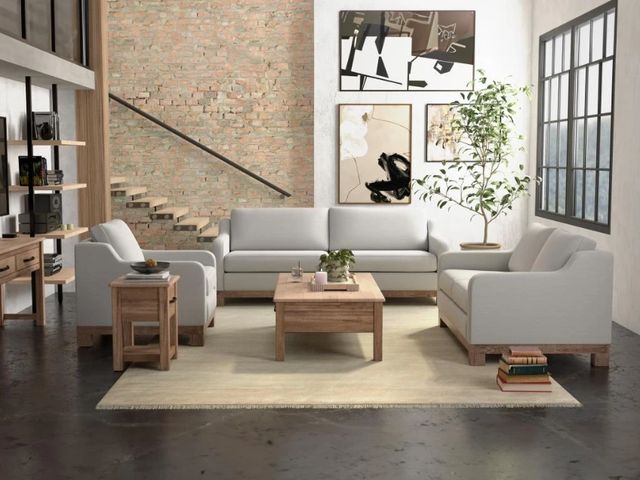 International Furniture Direct Samba Oyster 91" Sofa-1