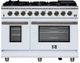 FORNO® Massimo Series Alta Qualita 48" White Pro Style Gas Range-0