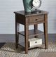 Liberty Furniture Lake House Rustic Brown Oak Chairside Table-1