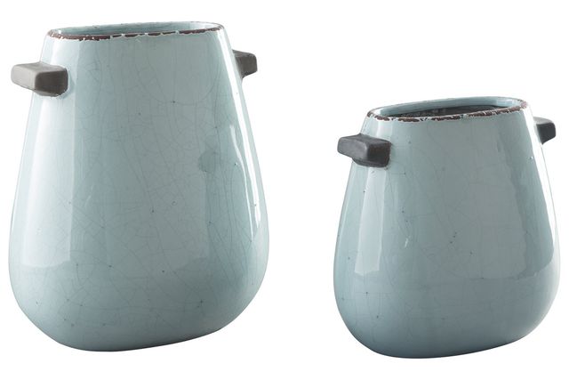 Signature Design by Ashley® Diah 2-Piece Blue Vase Set-0