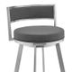 Armen Living Roman Gray 26" Swivel Counter Stool-3