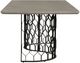 Armen Living Solange Medium Gray Rectangular Dining Table with Black Base -2