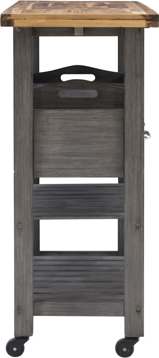 Powell® Kenton Grey Kitchen Cart-4