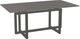 Amisco Customizable Ezra Taupe Glass Rectangular Dining Table Top with Metal Base-0