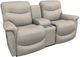 La-Z-Boy® James Muslin Manual Reclining Loveseat with Console-0