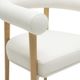 TOV Furniture Spara Natural/White Vegan Leather Dining Arm Chair-5