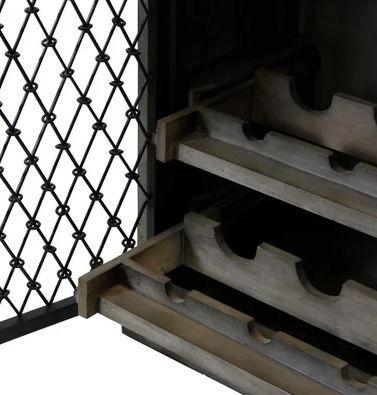 StyleCraft Black/Gray Wine Cabinet -2