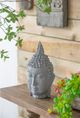 A & B Home Gray Large Meditating Buddha Head Figurine-3