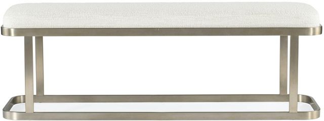 Hooker® Furniture Linville Falls River Branch Champagne/Merino Pearl Upholstered Bench-2