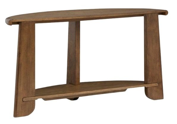 Magnussen Home® Tanner Tawny Brown Demilune Sofa Table-0