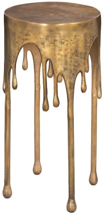 Zuo® Modern Drip Antique Brass Accent End Table-0