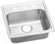 Elkay Lustertone® Classic Lustrous Satin Stainless Steel 19" x 18" x 6" 3-Hole Single Bowl Drop-in ADA Sink with Quick-clip-0