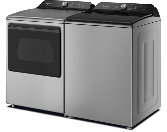 Whirlpool® Radiant Silver Top Load Washer & Electric Dryer Laundry Pair-3