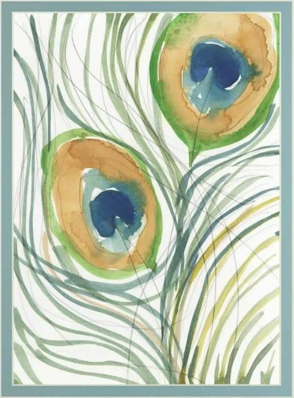Classy Art Peacock Abstract I by Samuel Dixon Wall Art-1