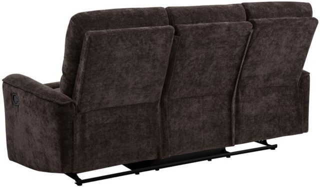 Coaster® Navarro Dark Brown Chenille Manual Upholstered Reclining Sofa-4