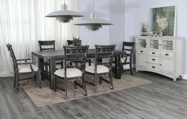 Sunny Designs™ Beige/Black Sand Dining Arm Chair-1