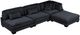 Homelegance® Traverse 4-Piece Black 135" Modular Sectional with Ottoman-0