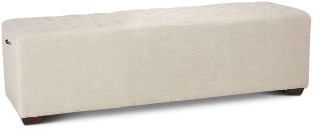 Home Trends & Design D'Orsay Off-White Linen Bench-0