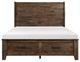 Homelegance® Jerrick Burnished Brown Eastern King Storage Sleigh Platform Bed-5