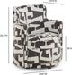 TOV Furniture Passe Black/White Jacquard Swivel Accent Chair-2