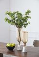 A & B Home Gold/White Glass Tapered Vase with Marble Base-3