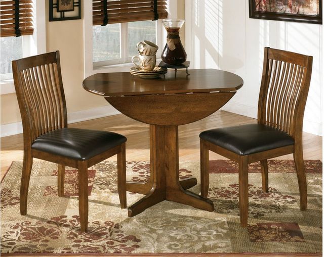 Signature Design by Ashley® Stuman Medium Brown Drop Leaf Dining Table-3