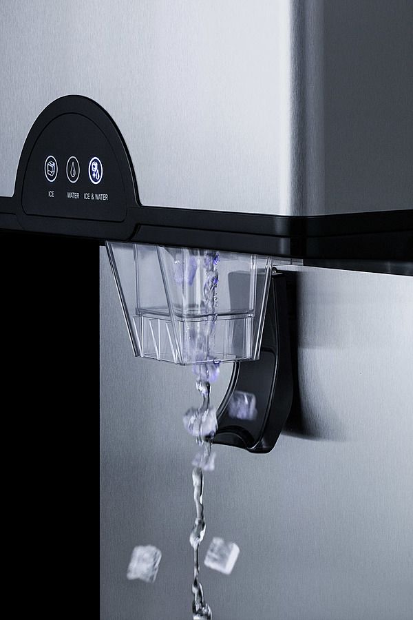 Accucold® 17" 285 lb. Stainless Steel Ice and Water Dispenser-3