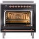 Ilve® Nostalgie II Series 36" Glossy Black Pro Style Induction Range-2