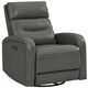 Liberty Furniture Rosslyn York Charcoal Leather Power Swivel Glider Recliner-0