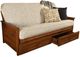 Kodiak Furniture Lexington Canton Gray/Weathered Brown Full Storage Futon with Mattress -0