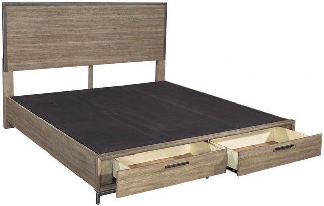aspenhome® Trellis Desert Brown King Panel Storage Bed-1