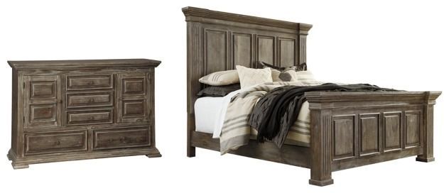 Signature Design by Ashley® Wyndahl 2-Piece Rustic Brown California King Panel Bed Set-0