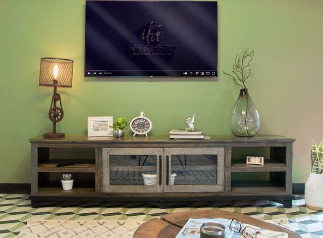 International Furniture Direct Loft Brown/Gray 93" TV Stand-1