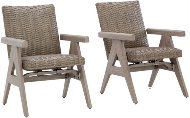 Signature Design by Ashley® Cliff Trails Beige Aluminum/Resin Outdoor Rocking Arm Chair-4