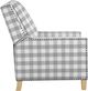 Powell® Portier Gray Check Manual Pushback Recliner-5