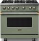 Viking® 5 Series 36" Eucalyptus Pro Style Gas (LP) Range with Brushed Brass Trim-0