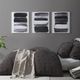 Olliix by Urban Habitat Traveling Road 3 Pieces Black Abstract Printed Canvas with Metallic Foil Set-4