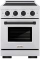 ZLINE Autograph Edition Paramount 24" Stainless Steel Pro Style Induction Range with Matte Black Accents-0