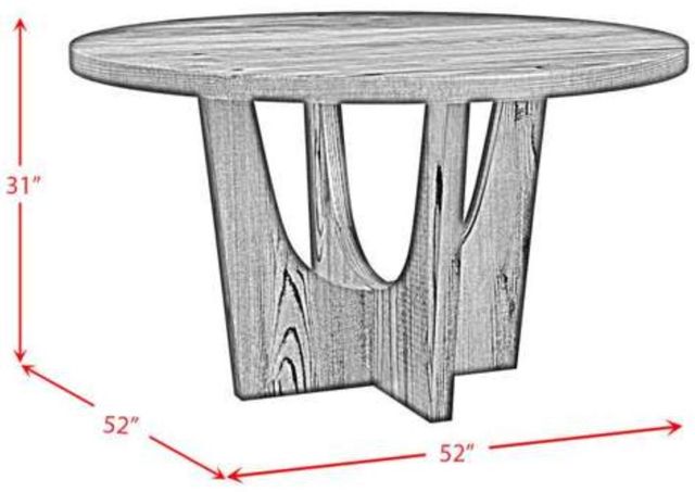 Elements International Oregon Black Dining Table-2
