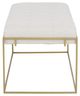 Fairfield® Customizable Soren Brushed Brass Rectangular Ottoman-3